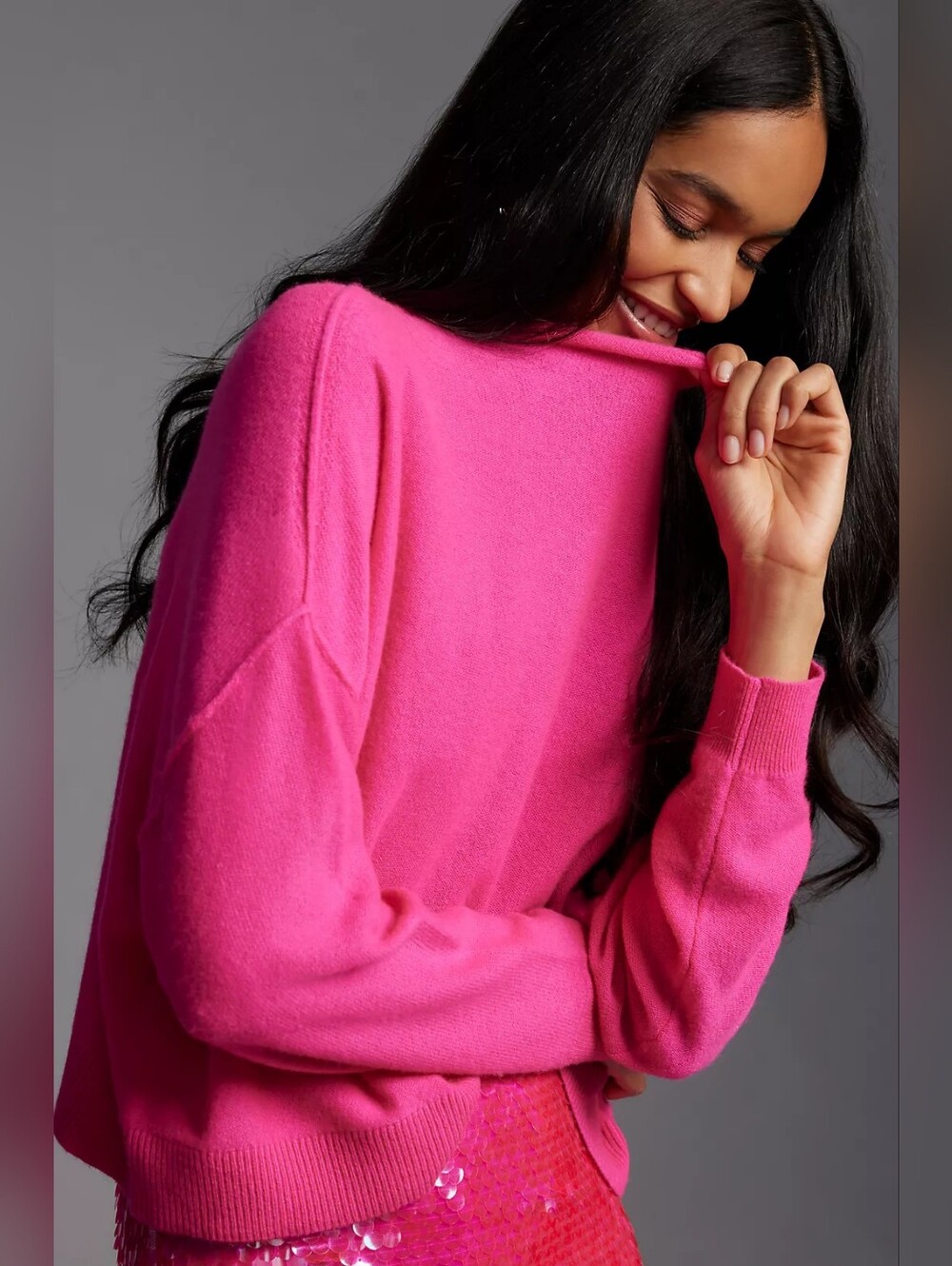 Anthropologie Pilcro The Alani Cashmere Mock-Neck Jumper - Picture 2 of 9